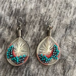 Drop earrings from a festival.